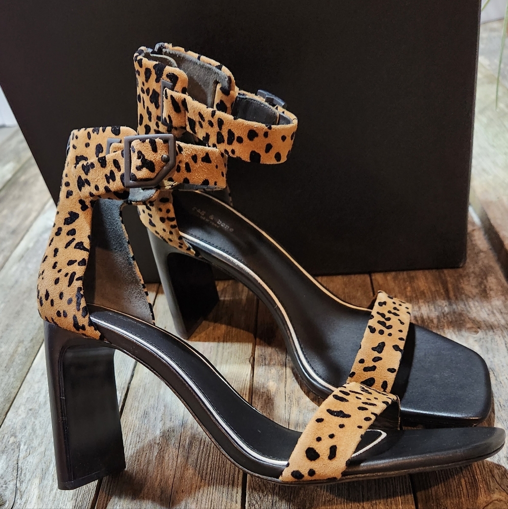 Rag & Bone Ellis Sandal Tan Cheetah MSRP $425 US 9M / EU 39 3031